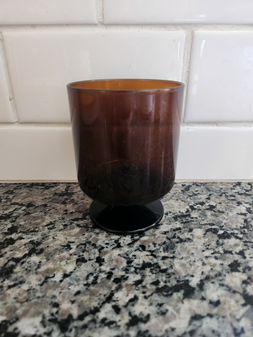 Amber Goblet Wine Glass